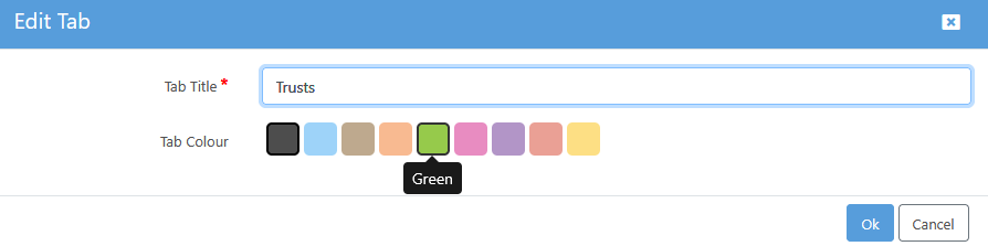 Adding colour to tabs/boxes 2