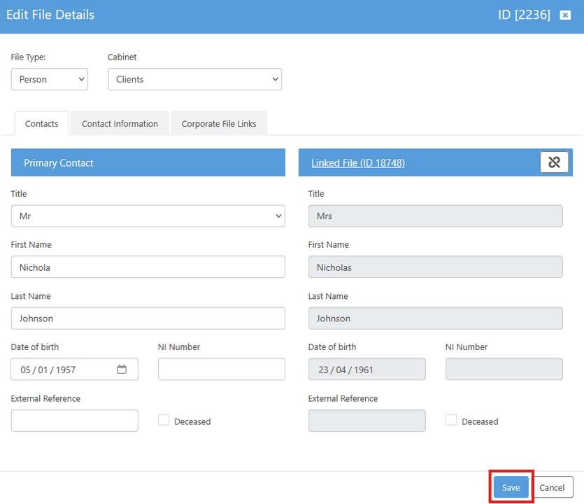 Linking files and sharing tabs 6