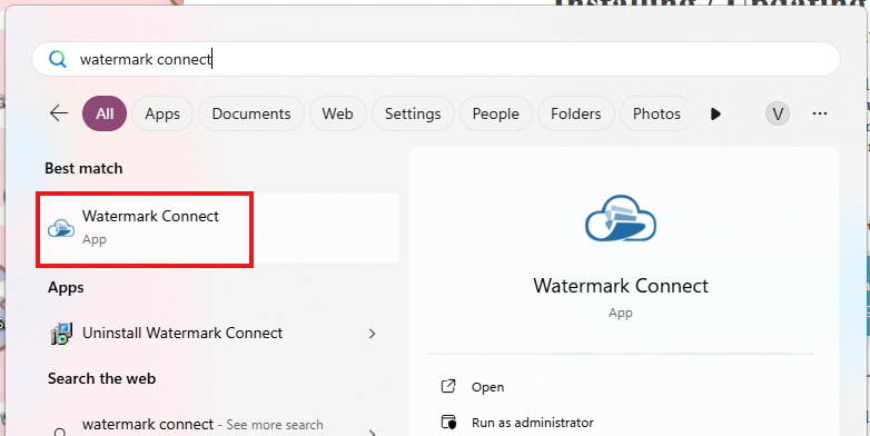 Installing / Updating 'Watermark Connect' 2