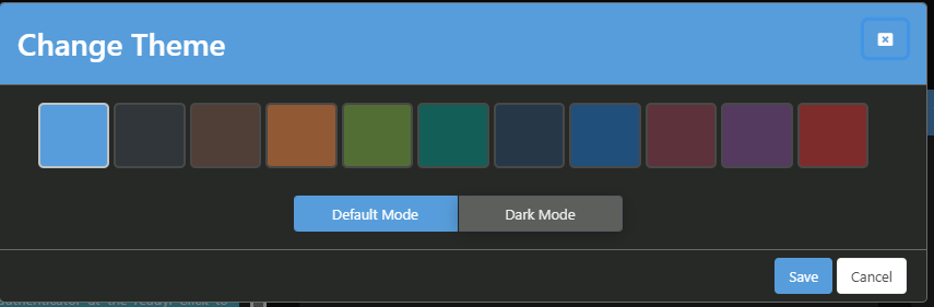 Changing between Light Mode and Dark Mode 7